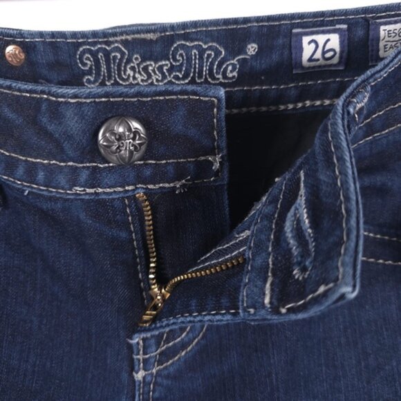 MISS ME EASY BOOT Jeans Embroidered‎ JE5639E2R DK 52C Size 26 - Picture 6 of 14